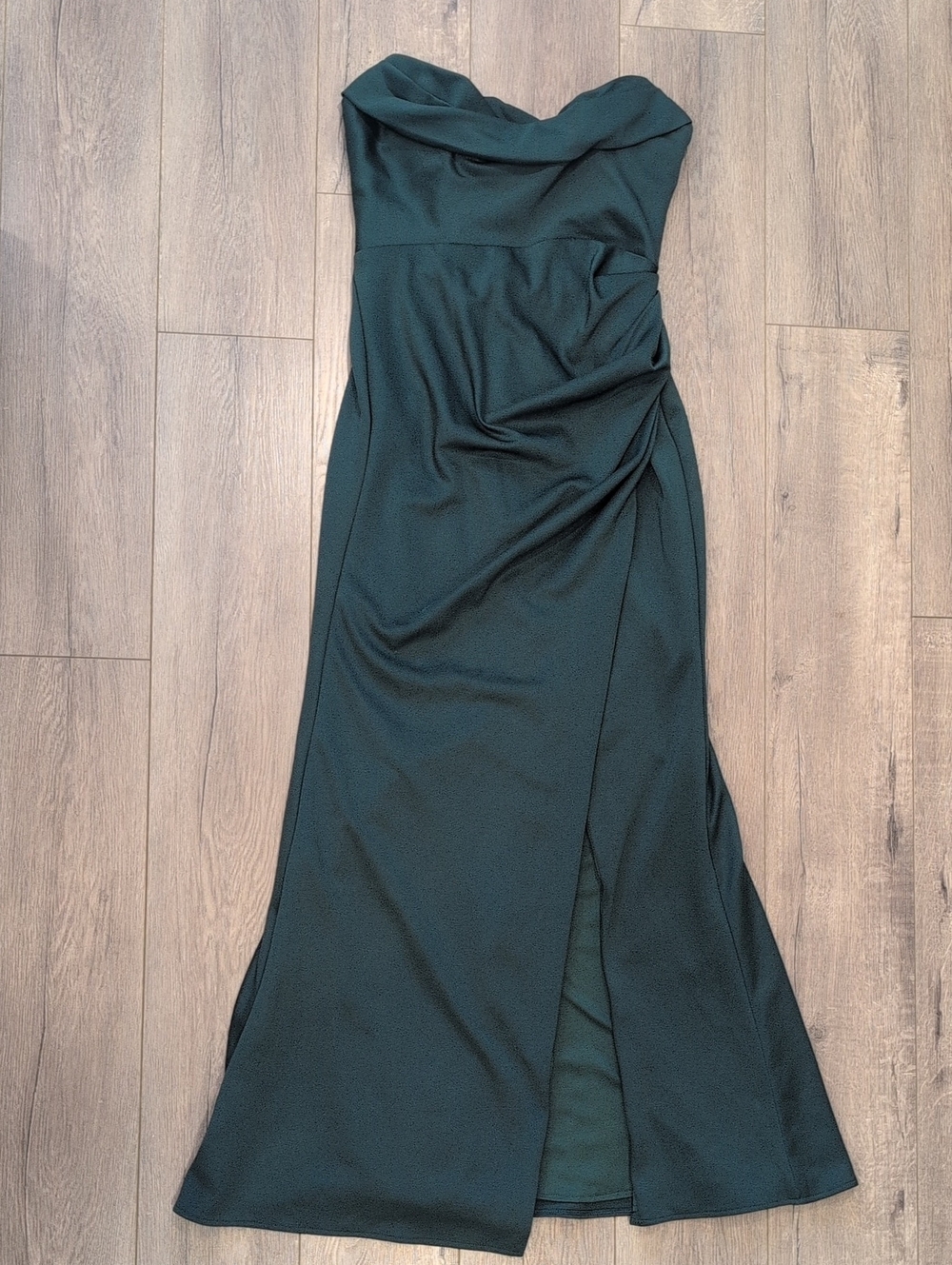 Strapless Emerald Green Evening Gown